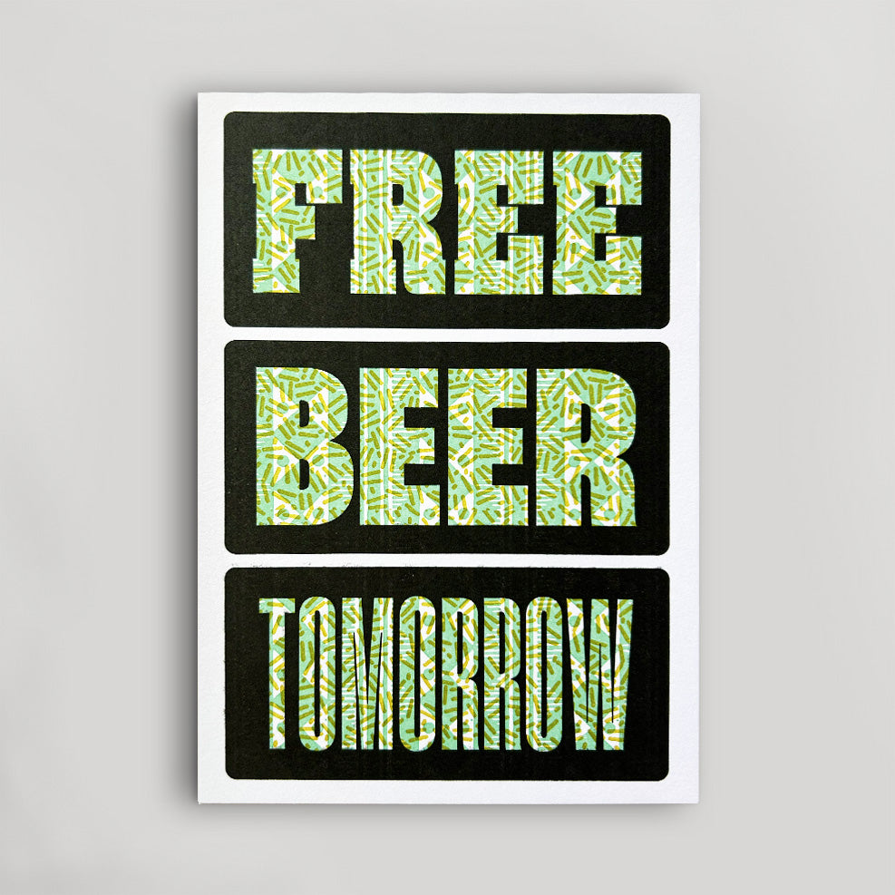 Free Beer Tomorrow Postcard