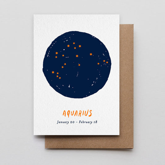 Aquarius Star Sign Card