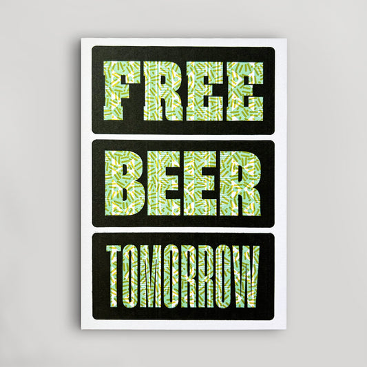 Free Beer Tomorrow Postcard
